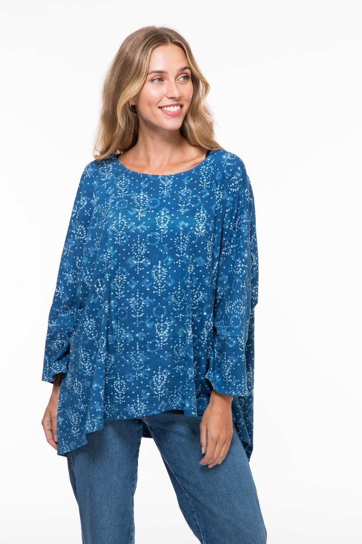 Sohar Top Hand Block Printed In Jersey - Was £89 Now Only £45!