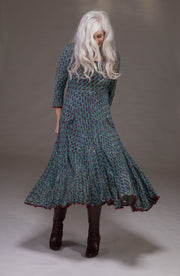 Dewani Dress in Hand Block Printed Brushed Cotton  - Last Few Left! Was £120 Now Only £79!