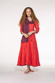 Dewani Dress in Hand Block Printed Sustainable Moss Crepe Only1 Left In Size S/M