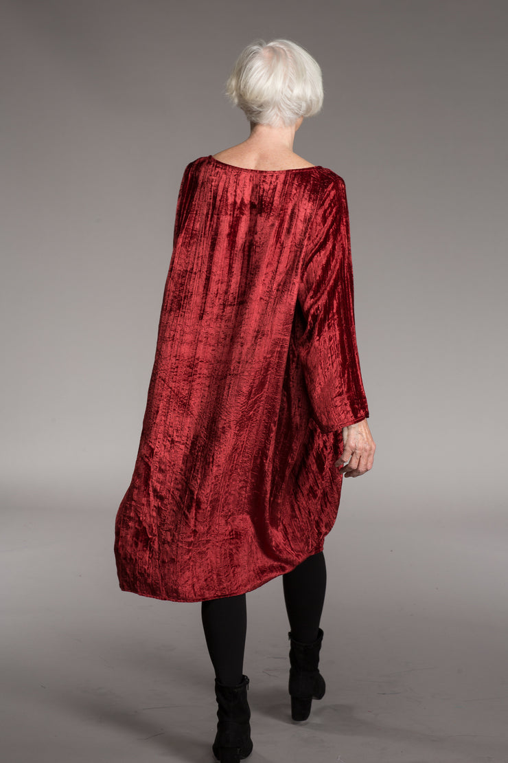 Roshan Dress in Crushed Velvet