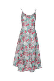 Kapil Bias Dress Hand Block Printed Pure Cotton - Was £85 Now Only £39!
