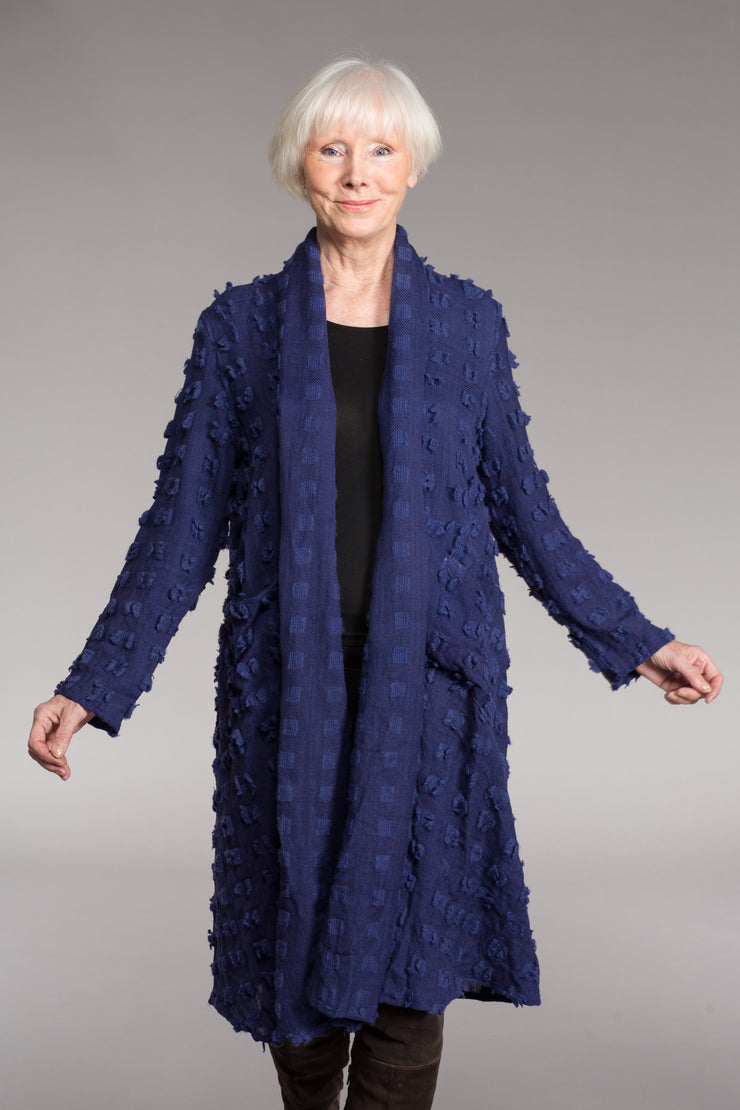 Dev Reversible Jacket in Beautifully Hand Woven Tusser Wool - Only Size 18-20 Left!