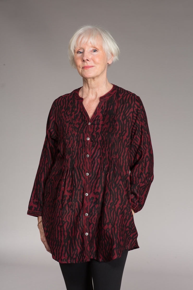 Shimla Tunic Sustainable Moss Crepe In Hand Dye  - Only in Size M