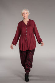 Shimla Tunic Sustainable Moss Crepe In Hand Dye  - Only in Size M