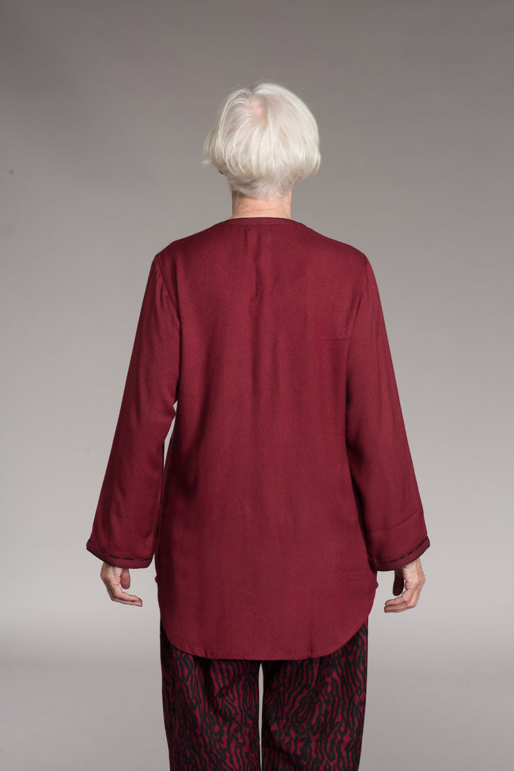 Shimla Tunic Sustainable Moss Crepe In Hand Dye  - Only in Size M