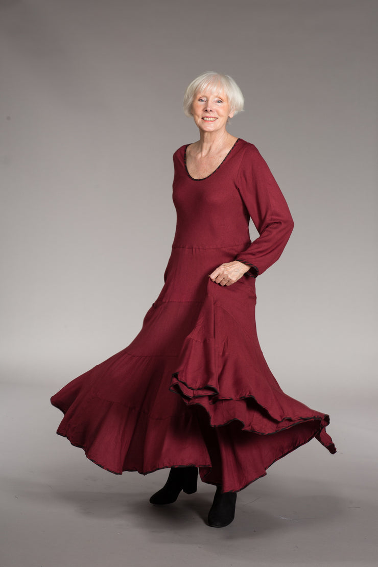 Dewani Dress in Hand Block Printed Sustainable Moss Crepe Only 3 Left In Size S/M