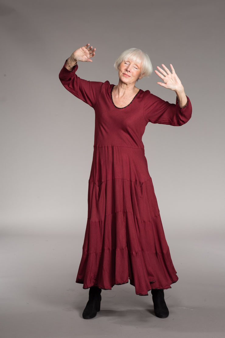 Dewani Dress in Hand Block Printed Sustainable Moss Crepe Only 3 Left In Size S/M