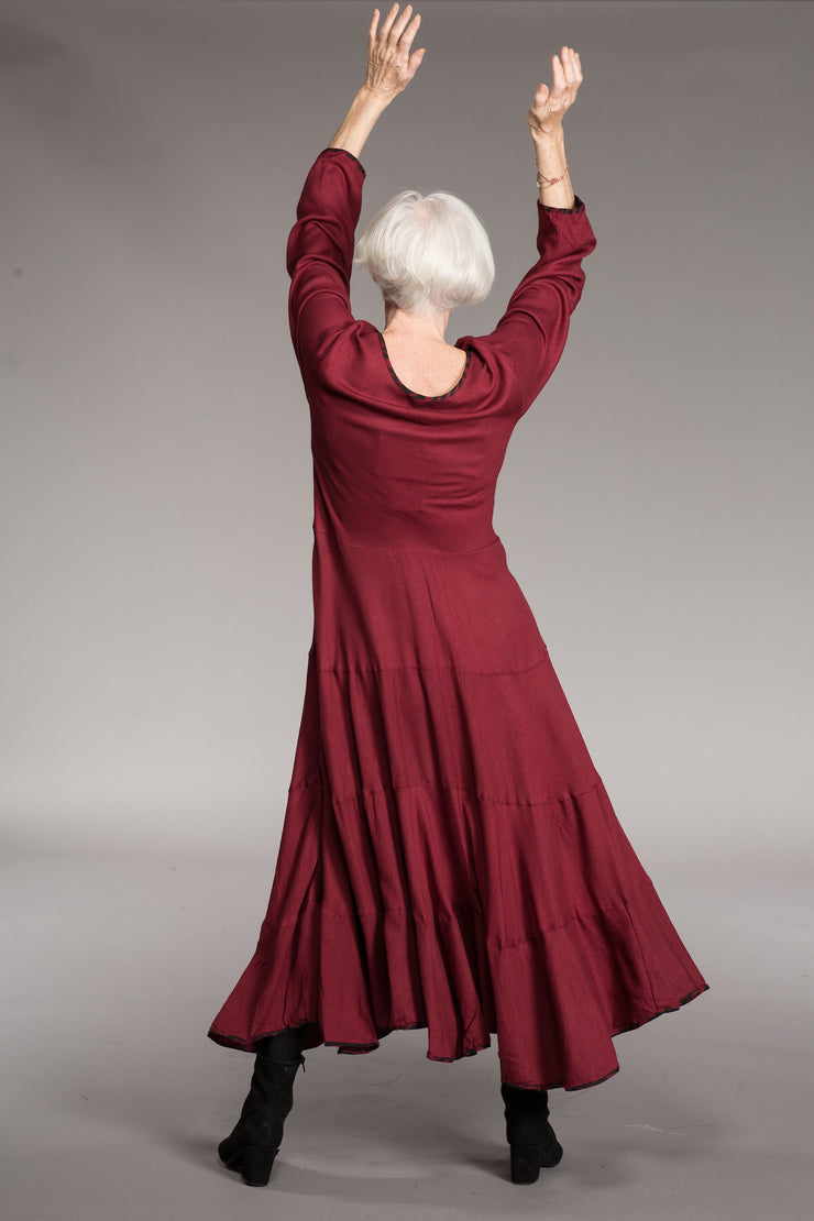 Dewani Dress in Hand Block Printed Sustainable Moss Crepe Only 3 Left In Size S/M