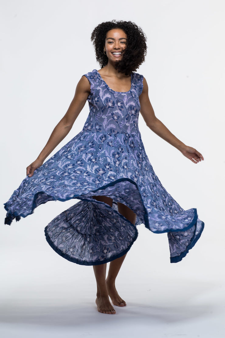 Amber Dress Hand Block Printed Pure Cotton Last One Size 18 to 22