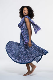 Amber Dress Hand Block Printed Pure Cotton Last One Size 18 to 22