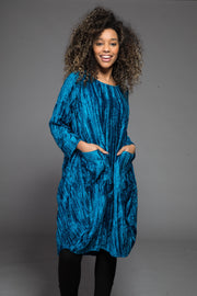 Roshan Dress in Crushed Velvet