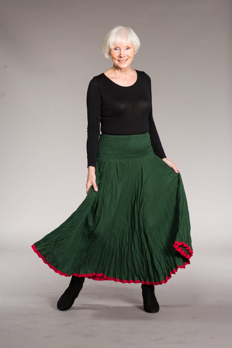 Asman Skirt in Plain Brushed Cotton