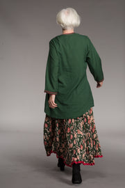 Shimla Tunic Sustainable Moss Crepe In Hand Dye  - Only in Size M