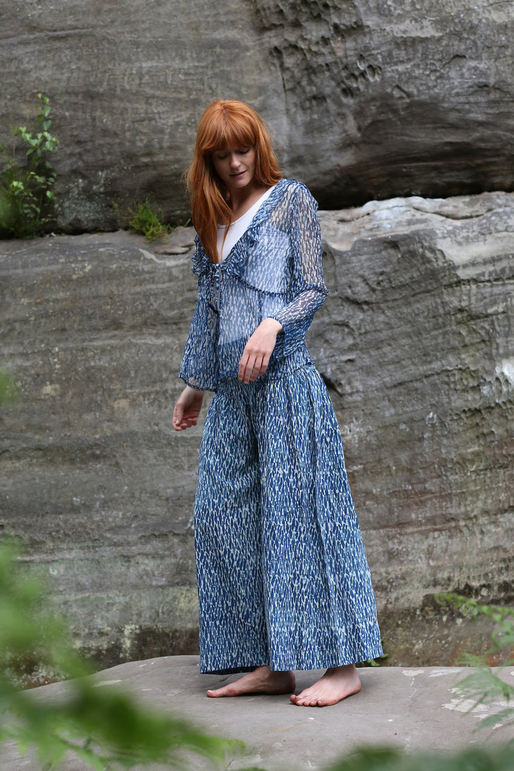 Millie Top Hand Block Printed in Pure Cotton Was £65 - Now £29 - Only Size M-12