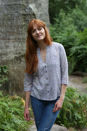 Millie Top Hand Block Printed in Pure Cotton Was £65 - Now £29 - Only Size M-12