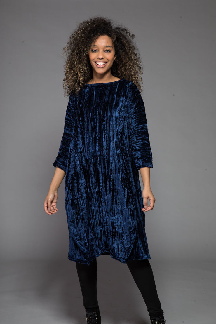 Farah Dress in Crushed Velvet  Only Size S/M - 10-12 Left!