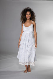 Leila Dress Hand Block Printed in Pure Cotton Last 1 in Size L-14