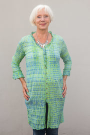 Mughal Tunic Shibori Hand Printed In Pure Cotton! Only Size M (10/12)