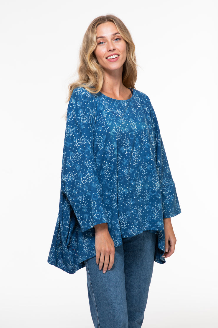 Sohar Top Hand Block Printed In Jersey - Was £89 Now Only £45!