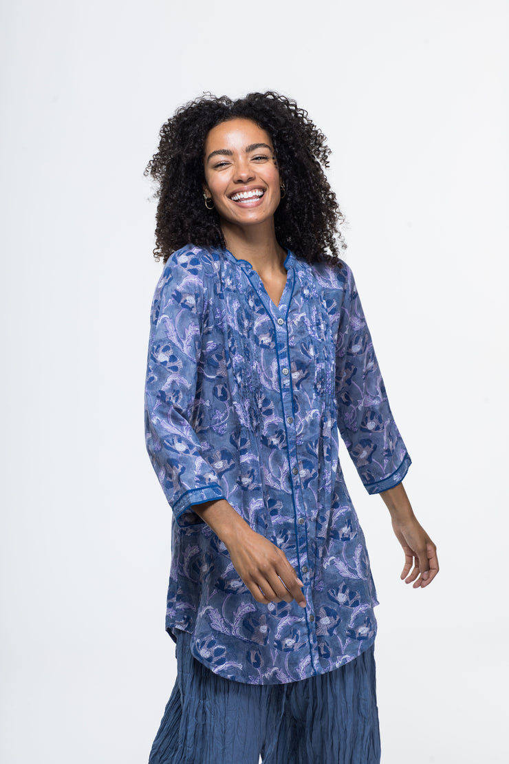 Shimla Tunic Hand Block Printed in Pure Cotton Last Few in S & M Only