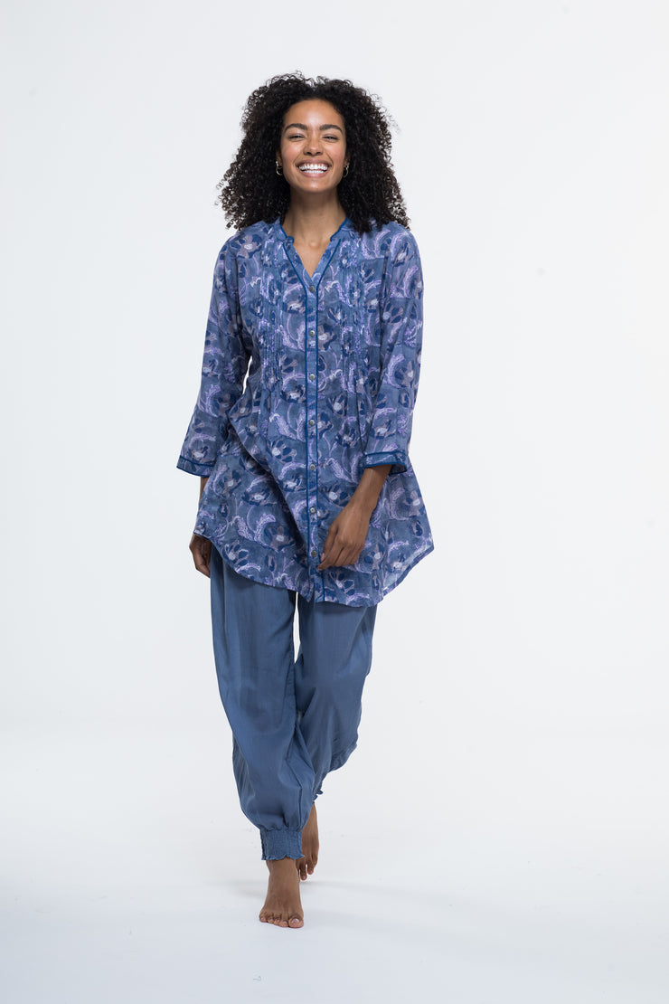 Shimla Tunic Hand Block Printed in Pure Cotton Last Few in S & M Only