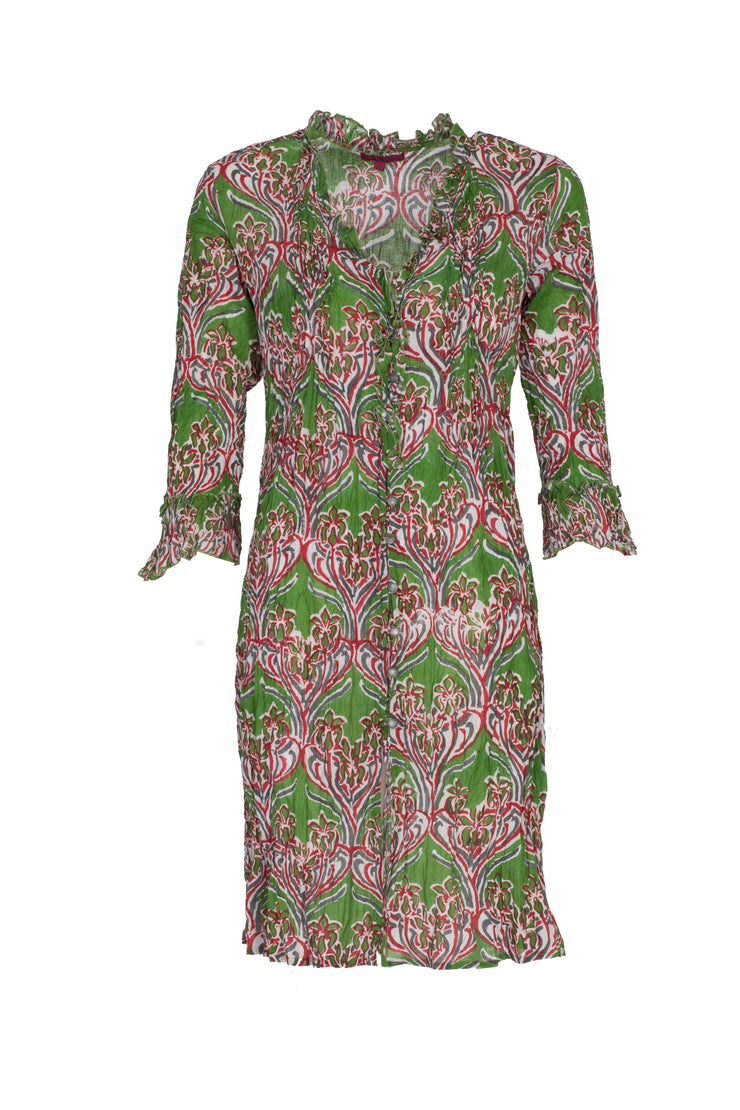 Mughal Tunic Hand block Printed In Pure Cotton! Only Size M=(10/12)