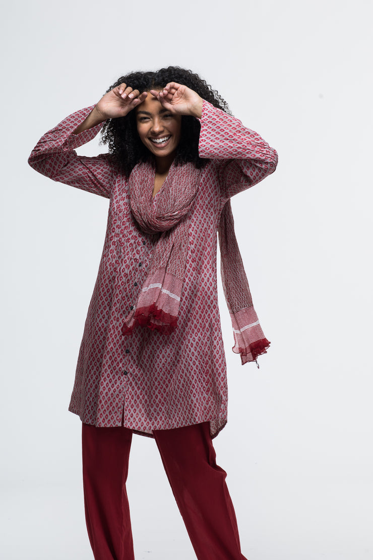 Kiran Tunic Hand Block Printed in Pure Cotton