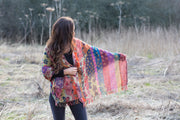 Merino Wool Shawl Butterfly Field