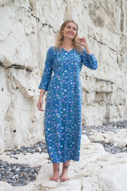 Long Kimaya Dress Hand Block Printed Jersey - Only Size 10/12 Left!