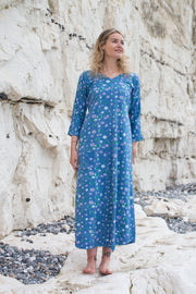 Long Kimaya Dress Hand Block Printed Jersey - Only Size 10/12 Left!