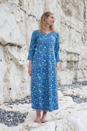 Long Kimaya Dress Hand Block Printed Jersey - Only Size 10/12 Left!