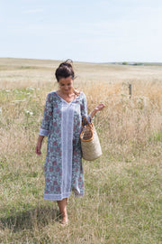 Jali Kaftan Hand Block Printed Pure Cotton - Last One Left in size M