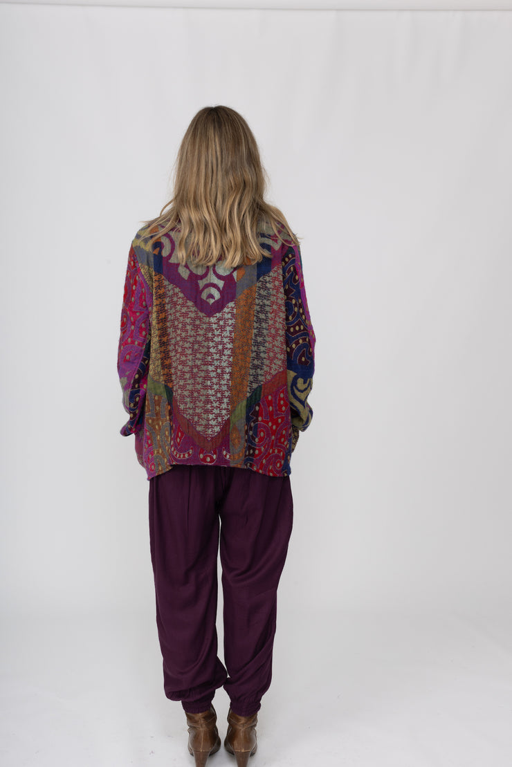 Arabia Pants Hand dyed in Moss Crepe Last One In Size S/M