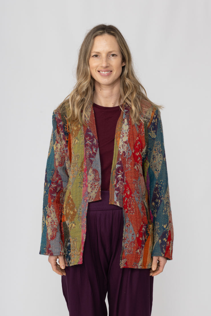 New Moksha Reversible Jacket in Merino Wool Last One in Size M/L