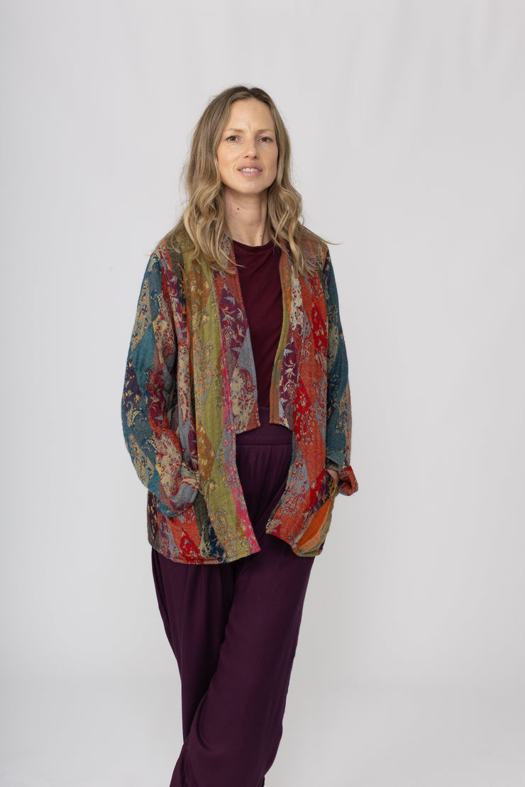 New Moksha Reversible Jacket in Merino Wool Last One in Size M/L