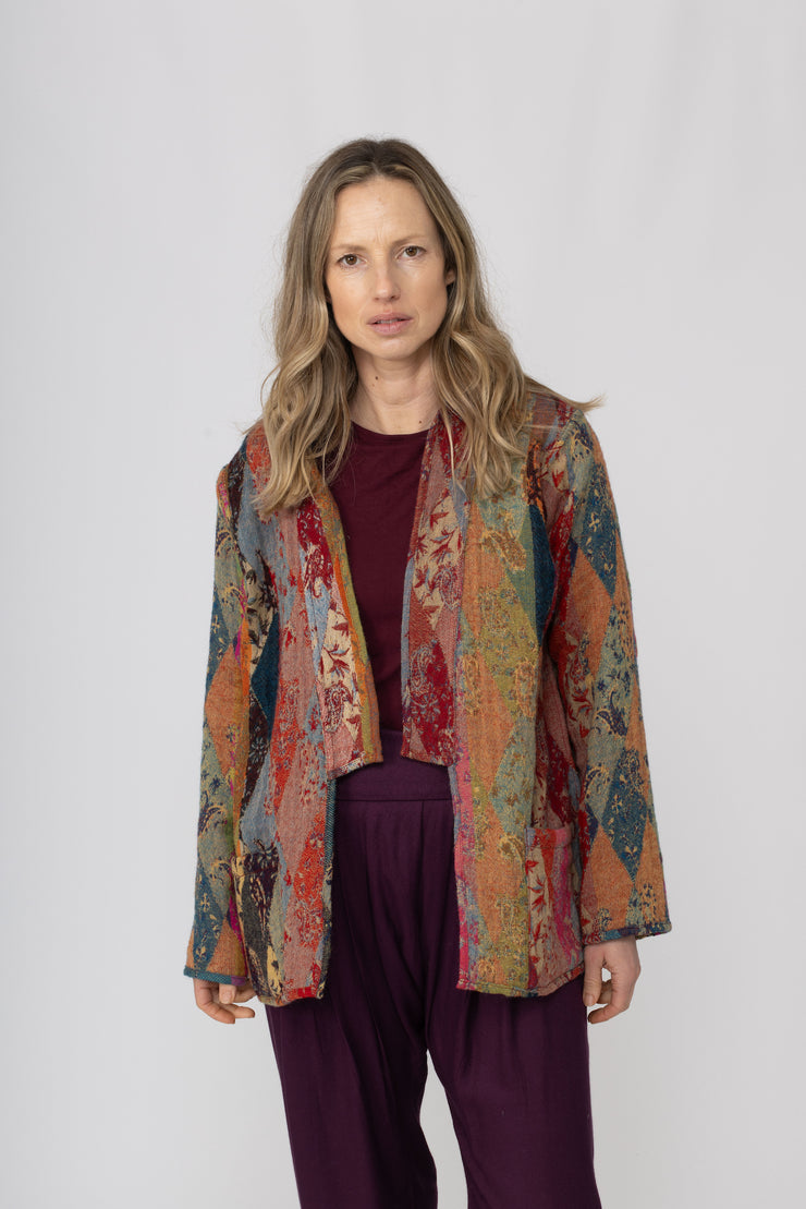 New Moksha Reversible Jacket in Merino Wool Last One in Size M/L