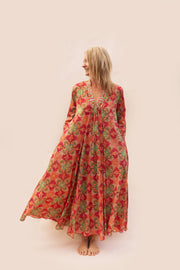 New Nalada Dress With Sleeve Hand Block Printed In Pure Cotton SS2025