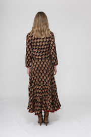 Dewani Dress in Hand Block Printed Brushed Cotton AW2025