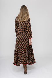 Dewani Dress in Hand Block Printed Brushed Cotton AW2025