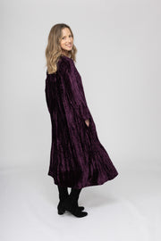 New Roshan Dress in Crushed Velvet  - AW2025