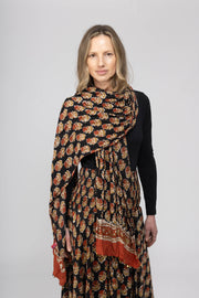 New Hand Block Printed Bamboo Scarves AW2025