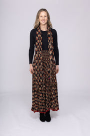 New Asman Skirt in Hand Block Printed Brushed Cotton AW2025