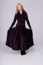 New Asman Skirt  in Pure Crushed Velvet AW2025