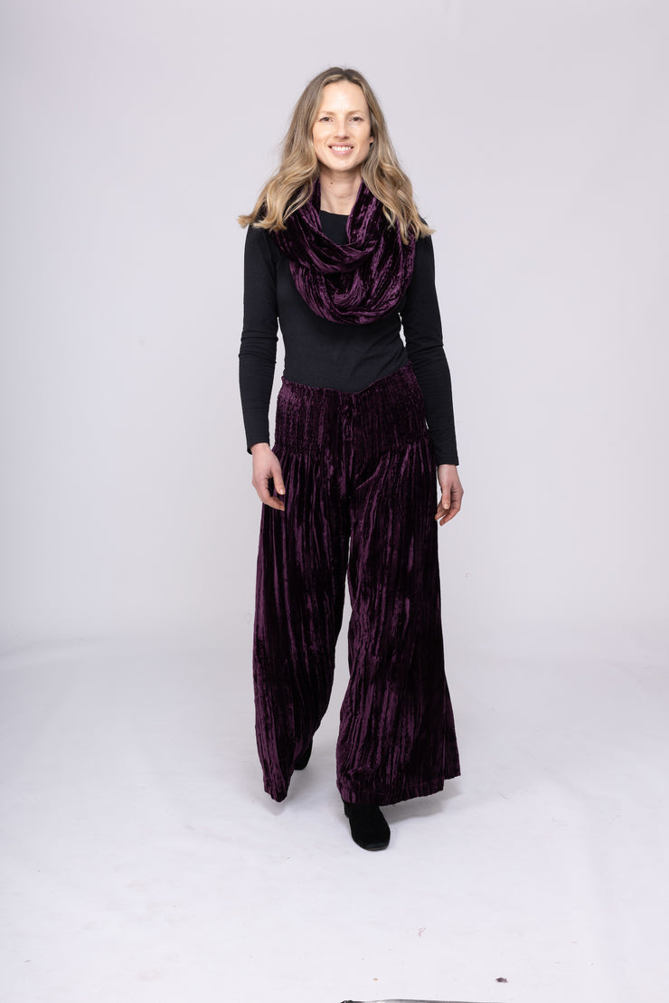 New Kajol Pants in Crushed Velvet  AW 2025 Only SM Left