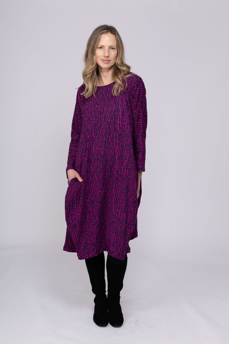 New Farah Dress Hand Block Printed Jersey  - AW2025 Only S/M Left