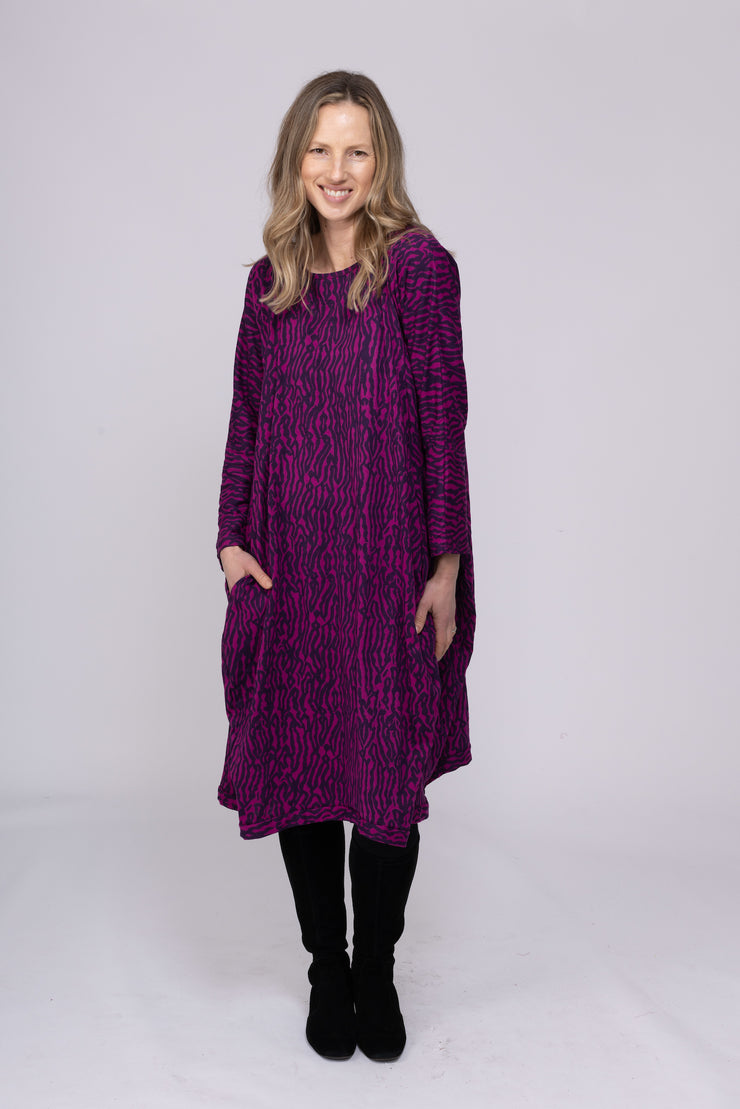 New Farah Dress Hand Block Printed Jersey  - AW2025 Only S/M Left