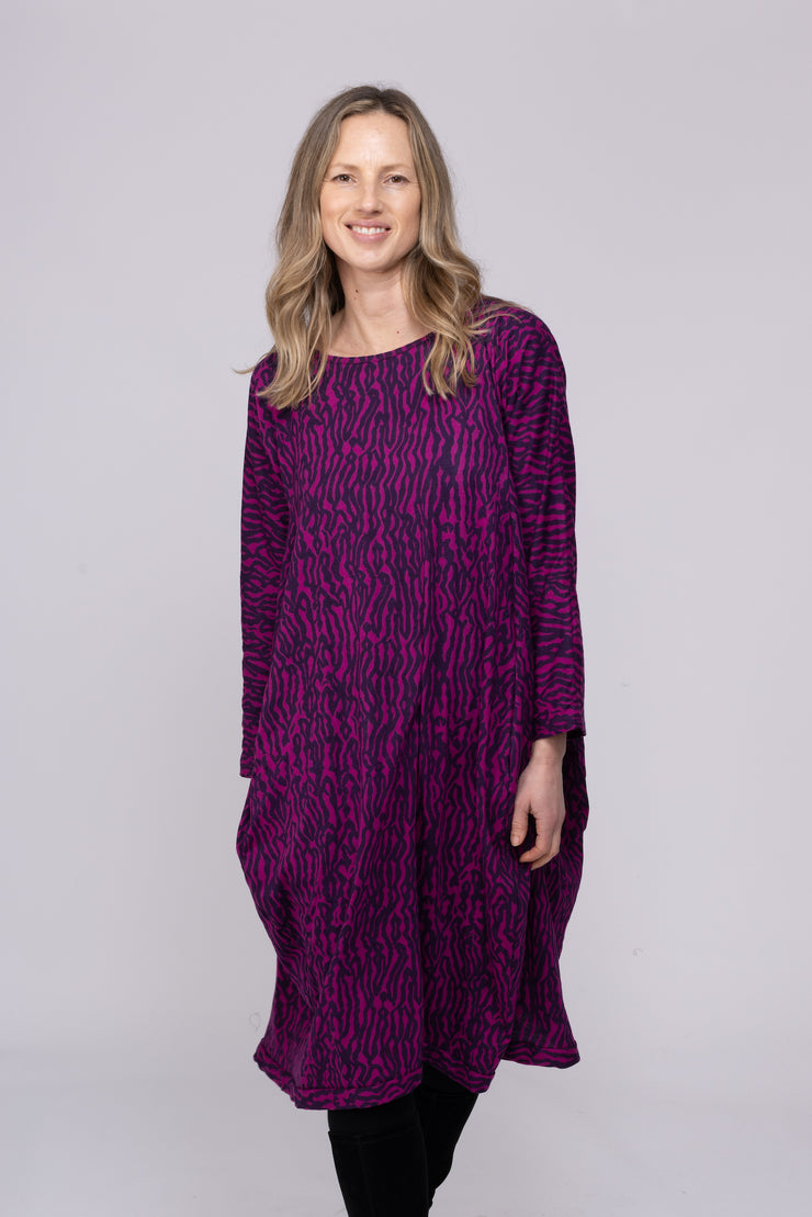 New Farah Dress Hand Block Printed Jersey  - AW2025 Only S/M Left