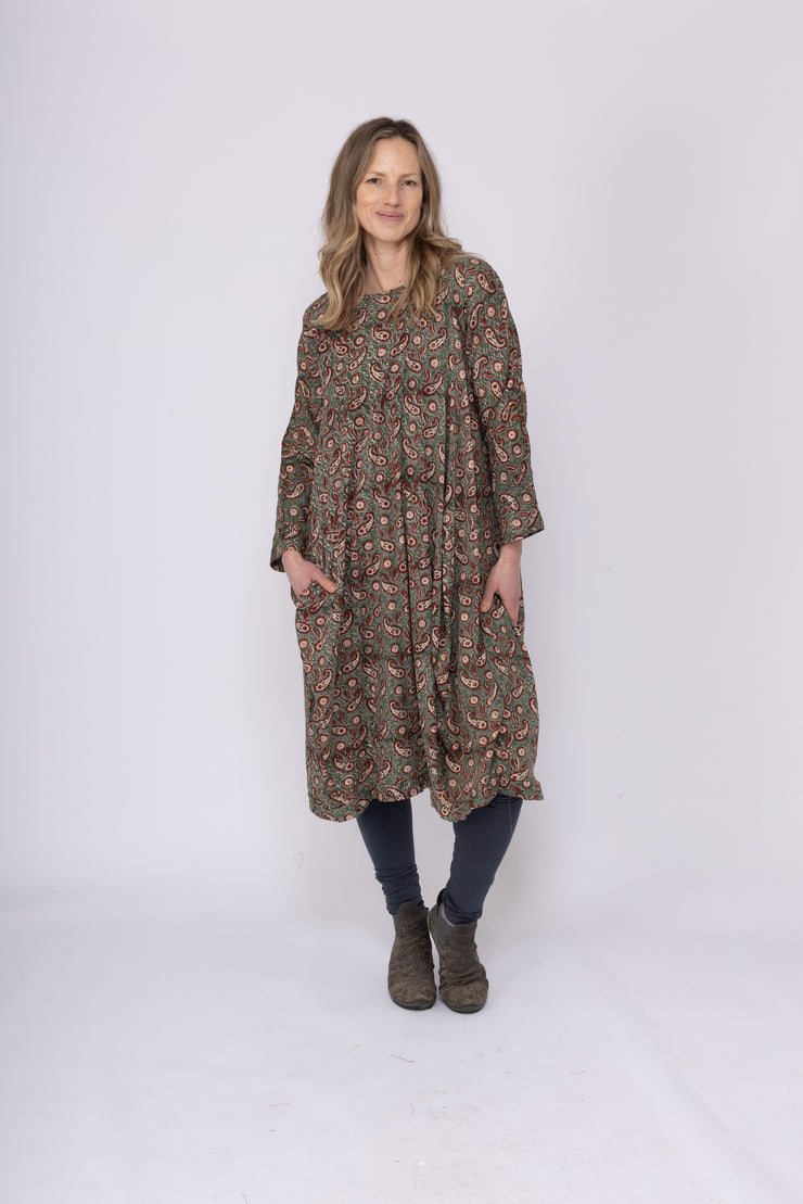 New Farah Dress Hand Block Printed Jersey  - AW2025 Only S/M Left