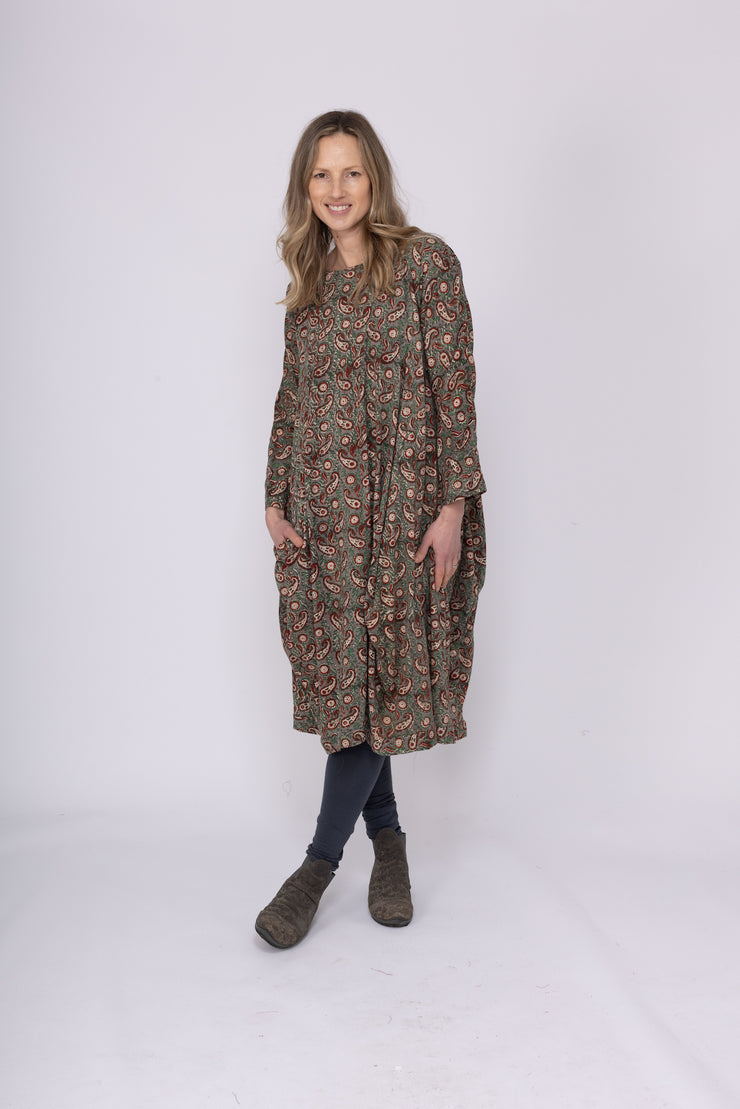 New Farah Dress Hand Block Printed Jersey  - AW2025 Only S/M Left