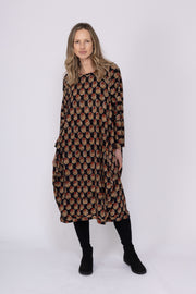 New Farah Dress Hand Block Printed Jersey  - AW2025 Only S/M Left